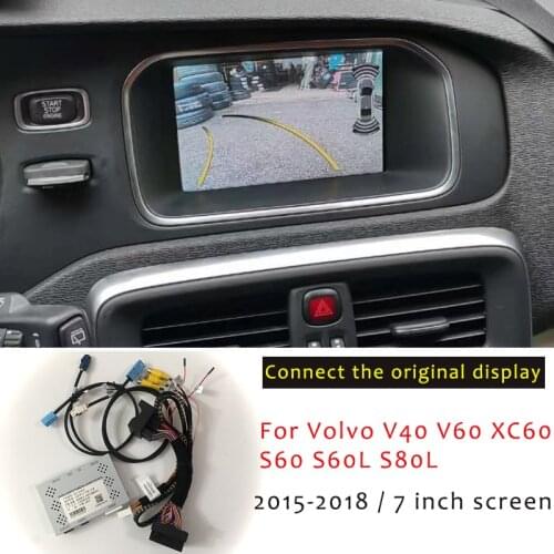 Car rear reverse camera interface for volvo xc60 v60 s60 v40 S60L S80L adapter backup original screen display upgrade decoder