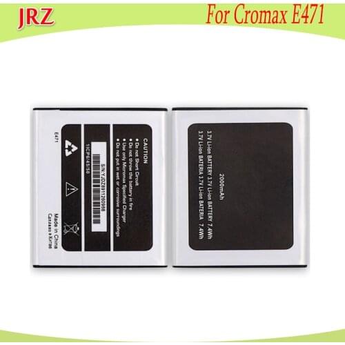 JRZ LOT=10PS 2000mAh Hight quality E471 battery For Cromax E471 phone Replacement Batteries in stock