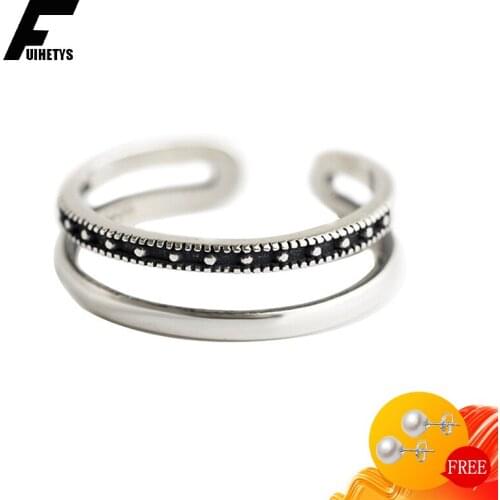 Bali Jelry Retro Ring for Women 925 Sterling Silver Jewelry Fashion Accessories Wedding Promise Party Gifts Open Rings Wholesale