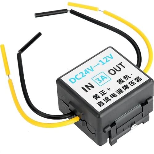 Aluminum Alloy Shell 24V To 12V Car Converter Vehicle Reduction Voltage Inverter Voltage Reducer 3A Maximum Output For Truck Car