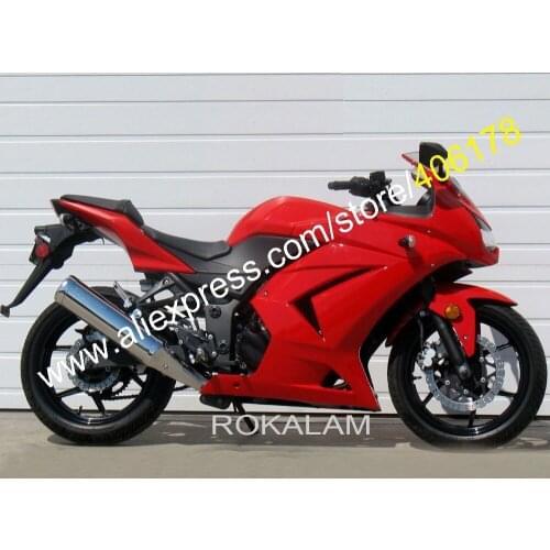 Injection Mold Ninja 250R Fairing For Kawasaki ZX250R 2008-2012 Red Bike ABS Fairings Aftermarket Kit (Injection Molding)