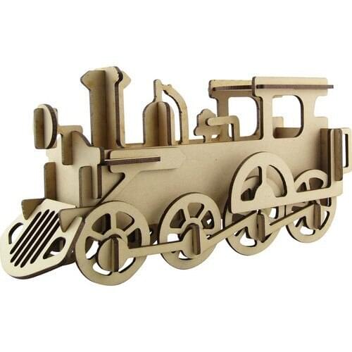 3D Exhibition Wood Train Scale Model 33 Piece