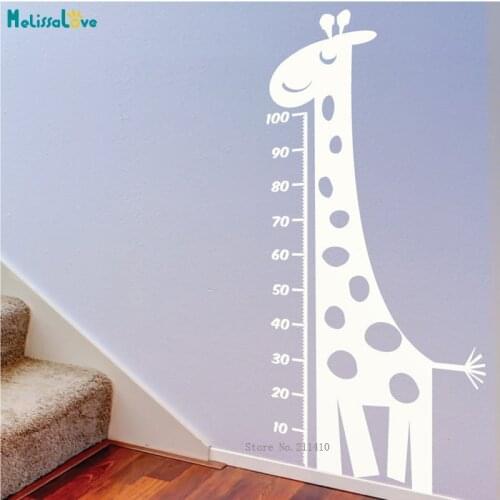 Childrens Measuring Giraffe Wall Sticker Changeable Number Fixed Size Cute Decor For Kids Room Record Life YT4994