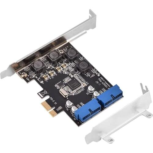 Mini PCI-E, PCI Express Extender to Internal 2 Port 19Pin Header Fast 5Gbps PCI-Express USB 3.0 Card Adapter