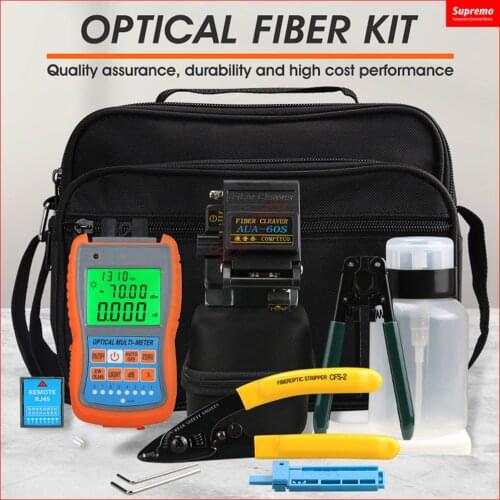 Mini Optic Fiber Power Meter FTTH Fiber Optic Splice Tool Kit Fiber Cutter AUA-60S CFS-2 Fiber Stripper