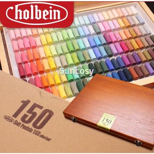 Holbein Artists' Soft Pastels 150 Colors Set S959 in Wooden Box Japan