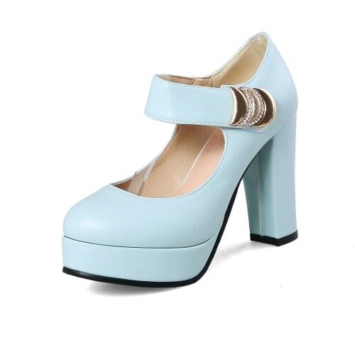 Spring new magic stick light mouth single shoes waterproof stage 43 shoes with thick with 32-18324