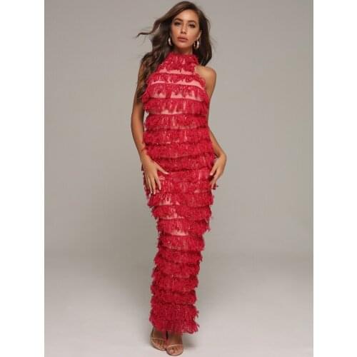 2020 Stunning Summer Outfit Halter Layered Dress