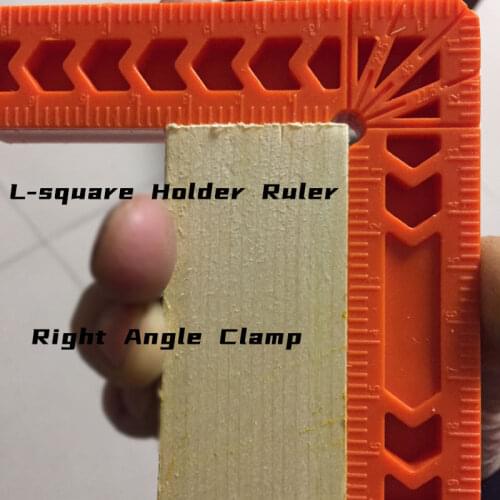 90 Degree Right Angle Clamp L-square Holder Ruler For Woodworking Carpenter Auxiliary Fixture Positioning Ruler Measuring Tools
