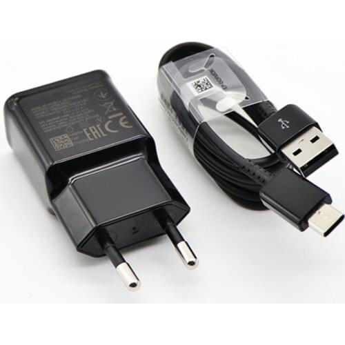 EU US white black Fast Charger Adaptive Quick Charge 9V 1.67A & 5V 2A with Type-C Cable for Samsung Galaxy note8,S8,S9plus 50pcs