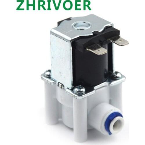 1/4" 3/8" Hose Pipe Quick Conntection RO Water Reverse Osmosis System Electric Plastic Solenoid Valve 12V 24V 220V Normal Closed