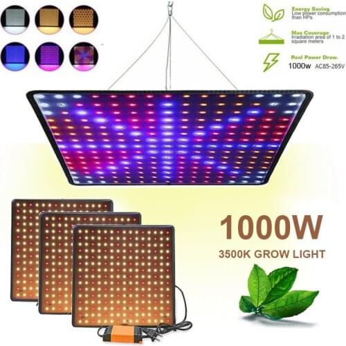Plant Growing Lamps LED Grow Light 1000W Panel Full Spectrum Plant Lighting Fitolampy for Plants Flowers Seeding Cultivation