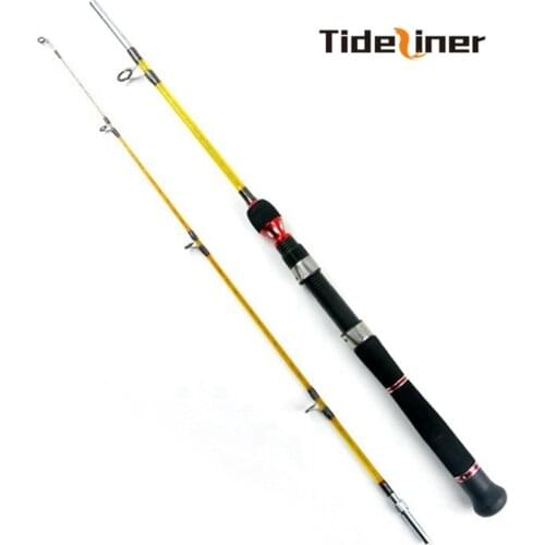 Tideliner 1.8m 2.1m 2.4m boat fishing rod 2 sections seafishing trolling jigging lure spinning fishing rods glass fiber pole