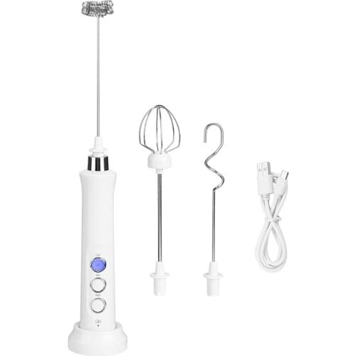 USB Rechargeable Milk Frother Electric Food Mixer Coffee Foamer Handheld Blender Egg Beater Whisk Latte Cappuccino Drink Stirrer