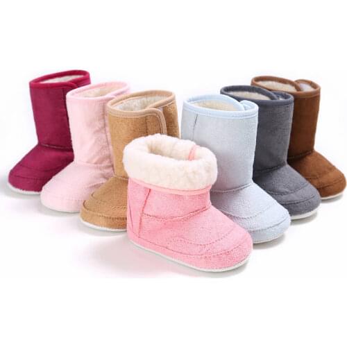 WONBO New Winter Super Warm Newborn Baby Girls First Walkers Shoes Infant Toddler Soft Rubber Soled Anti-slip Boots Booties