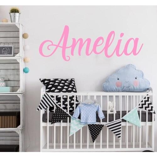 YOYOYU Name Wall Decal, Personalized Wall Sticker, Boys Girls Decal, Nursery Decor, Vinyl Wall Decal beauty salon wall decals