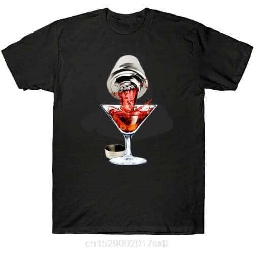 Funny Clothing Casual Short Sleeve Cocktail Mixer Bartender Tee Shirt