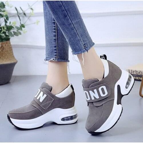 Women Platform Sneakers Lace Up Canvas Shoes Black Casual Shoes Breathab Sport Shoes Woman Flats Zapatos De Mujer Size 35-40