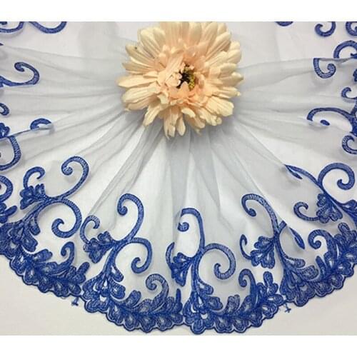1yards 21cm Mesh Width Decoration Water Soluble Lace Trim Sewing Crafts Women Cloth Dress Embroidery Wedding Applique Lace Trim