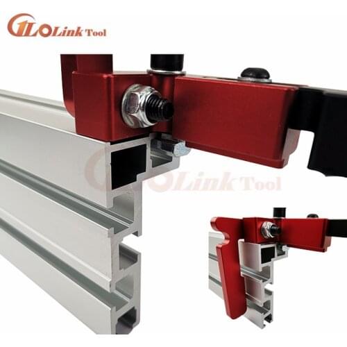30/75 Type Woodworking Chute Backing Connector T-track Slot Miter Gauge Machinery Part Module Track Stop Locator Rail Retainer