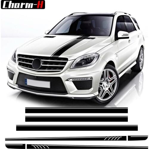 507 Style Car Door Side Skirt Bonnet Stripes Body Decal Stciker For Mecedes Benz ML Class W164 W163 W166 ML320 ML350 ML55 ML63