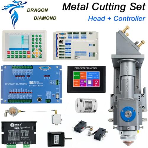 CO2 Laser Cutting Head For Metal Non-Metal Mixture laser machine + Ruida 6332M + Living Focus System