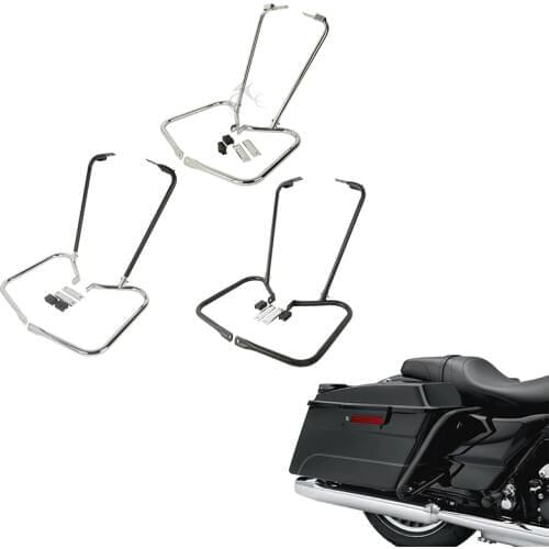 Motorcycle Saddlebag Bracket Guard W/ Support Bar For Harley Touring Electra Glide Street Glide Road Glide Road King 1997-2008