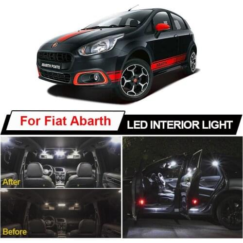 For Fiat Abarth 500 595 695 500C 595C 695C Grande Punto EVO Punto Canbus LED Car interior lights Map Dome Glove Box Lighting