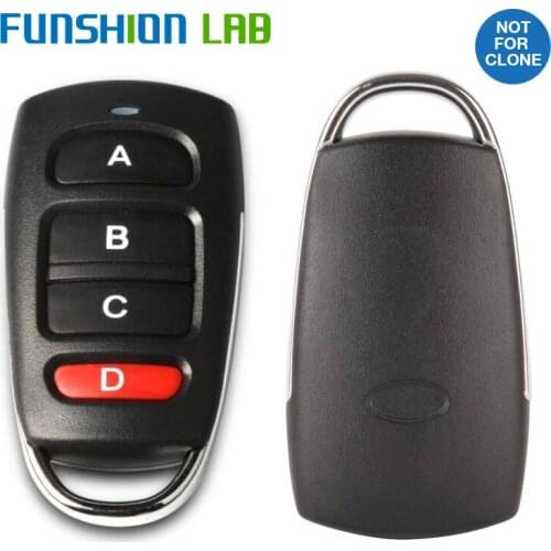 FUNSHION Universal Wireless 4 Buttons 433MHz RF Transmitter Remote Control For Gate Garage Door Opener Learning Code Key Fob DIY