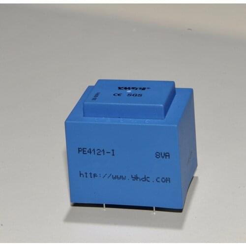 PE4121-I Power 8VA input 230V Output 12V 50-60Hz Vaccum Epoxy Encapsulated PCB Welding Isolation Transformer