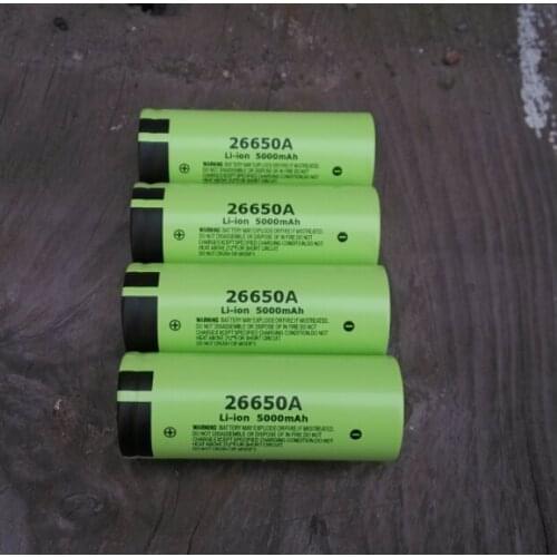 Panasonic 26650A 3.7V 5000mAh Battery High Capacity 26650 Li-ion Rechargeable Lithium Batteries For Flashlights Torch