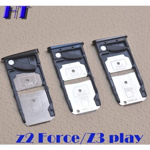 For Z2 force SIM Card Tray + Micro SD Card Tray for Motorola Moto Z2 Force Z3 Z3 play