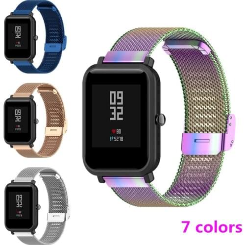 Metal Bracelet For Amazfit BIP/Bip S/Bip 2 Strap Watch Band For Xiaomi Huami Amazfit GTS GTR Stratos Pace 22mm 20mm Wristband