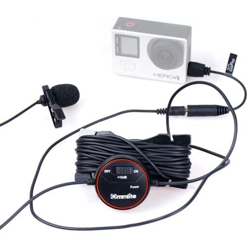 CoMica CVM-V03GP Gopro Microphone Omni-directional dB Adjusting Super-Shield Mic Perfect Sound Volum For Gopro Sports Cameras