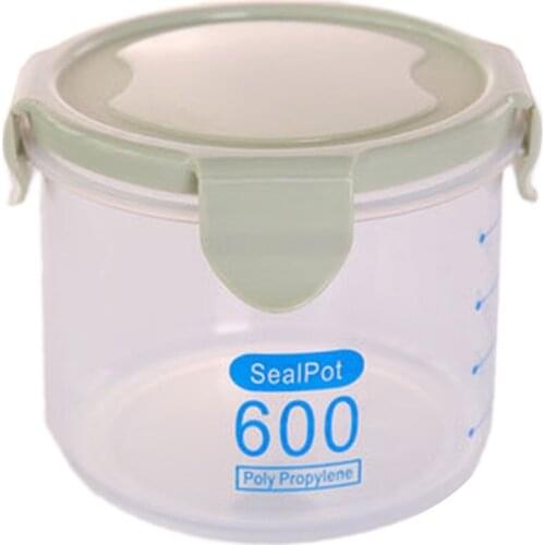 Multi-functional Clear Plastic Sealed Cans Storage Tank Kitchen Dry Food Containers Stackable Home Food Grain Storage Jar