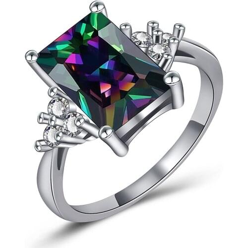 2019 Fashion stainless steel rings woman with stones For Woman Men Wedding couple Rings valentines day