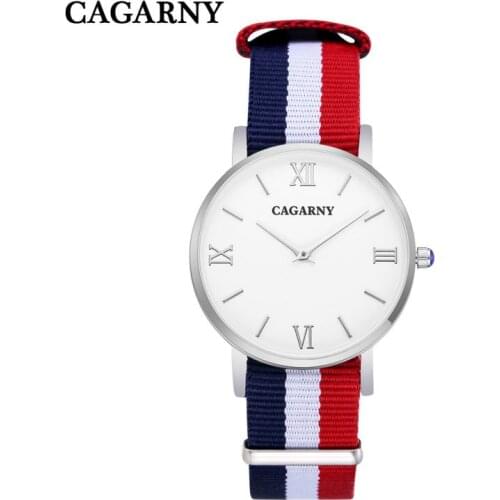 Fashion Women Watch Women Quartz Wristwatch Canvas Belt Ladies Dress Watch Womens Watches Reloj Mujer Montre Femme Cagarny New