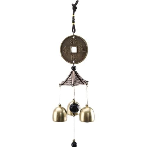 Single-Layer Brass Wind Chimes Ornaments Antique Garden Outdoor Decoration Metal Wind Chimes Home Decorations