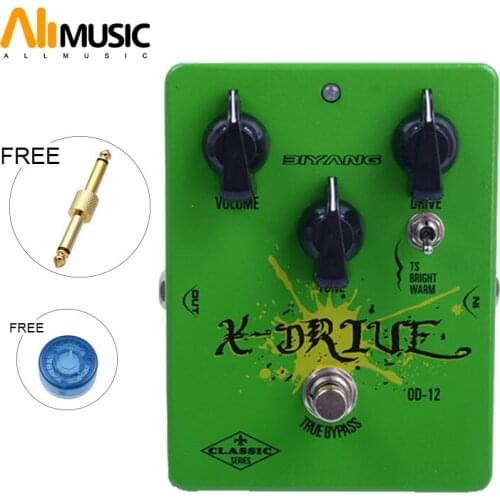 Biyang OD-12 True Bypass Overdrive Effect guitar Pedal Green Custom Electric guitar pedal With Free Connector