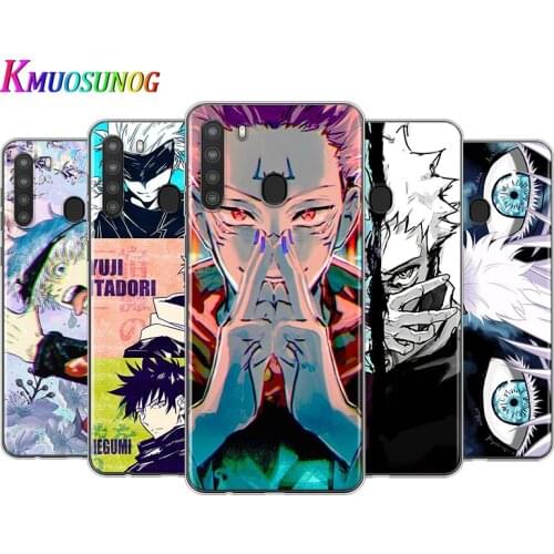 Cartoon Anime Jujutsu Kaisen For Samsung A90 A80 A70 A70S A60 A50 A40S A30 A20 A10S A10E A10 A2 Core Transparent Phone Case