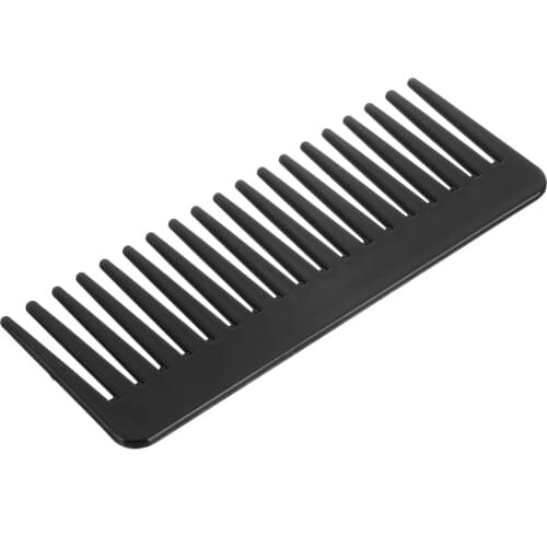 19 Teeth Black High Quality ABS Plastic Heat-resistant Large Wide Tooth Comb Detangling Wide Teeth Hairdressing Comb