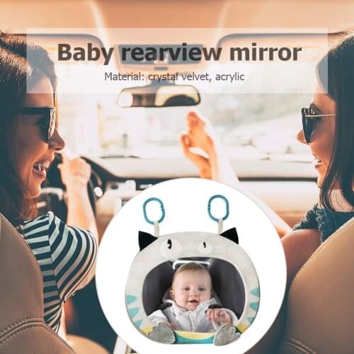 Baby Safety Adjustable Wide Angle Car Baby Seat Portable Rotatable Cute Rearview Mirror Safety Mirror Monitor Cute Accessories