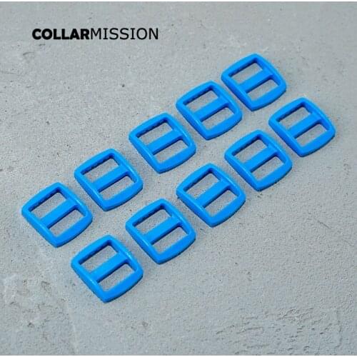 Retailing Bag Strap Adjustment Buckle plastic Slider Tri-Glid for DIY dog collar accessory 20mm blue RZK20SJ14
