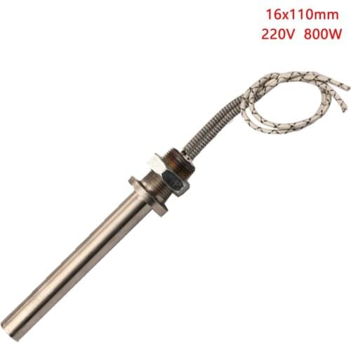 2 pieces of 220V 800W 16*110mm Cartridge Heater Tubular Element with M23*30 thread Single-head Water Heating Tube