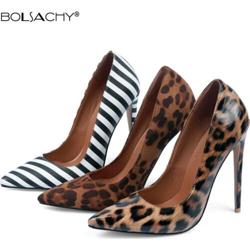 Shoes Womens Pumps 12CM Super heels Pointed Toe Sexy Thin Heels Microfiber Leather High Heels Woman Size34-43 needle heel shoes