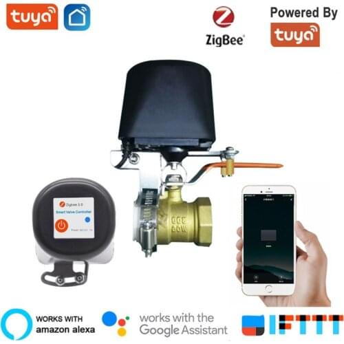 Tuya Zigbee WiFi Water Valve Home Smart Water/Gas Valve Automation Shut Off Controller Works With Alexa Google Assistant IFTTT