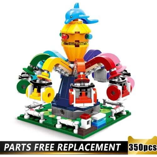 XingBao 01108 The electric Colorful World Series The Spinning Octopus Amusement Park Model Set Building Blocks Toys Brick Figure