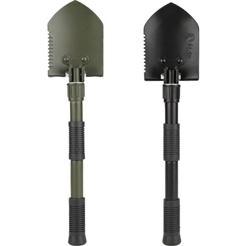 Hot sale Multi-function Military Portable Folding Camping Shovel Survival Spade Trowel Dibble Pick Emergency Garden Outdoor Tool