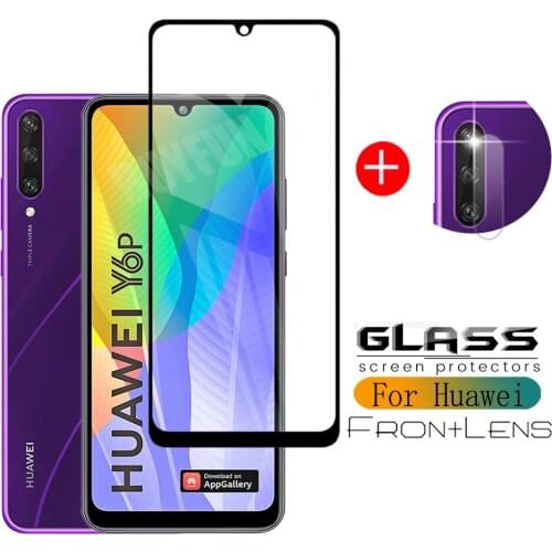 1-2pcs Premium screen protective glass for Huawei huawe y 6p 2020 glass camera protector for huawey y6p 2020 y62020 lens film