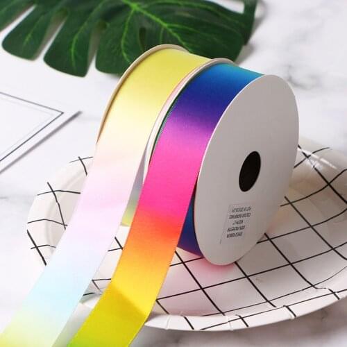 1M /19mm 50mm Wide Lace Ribbon Bow Easter Webbing Fabric DIY Rainbow Ribbons For Crafts Dumbo Party satin wstazka LU17